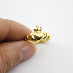 Irischer Claddagh Ring, keltisch Ring Gold