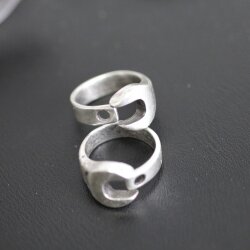 Schlüssel Finger Ring, altsilber