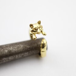 Animal Ring, Raccoon ring, Animal Wrap Ring