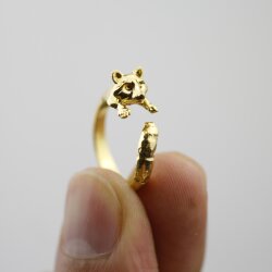 Animal Ring, Raccoon ring, Animal Wrap Ring