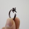 Animal Ring, Raccoon ring, Animal Wrap Ring