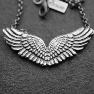 Wings Pendant Connector, Angel Wings Charm, Antique Silver