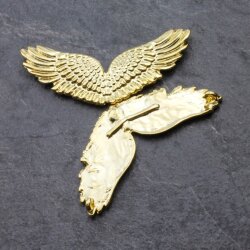 Wing Pendant Connector, Angel Wings Charm, Gold