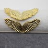 Wing Pendant Connector, Angel Wings Charm, Gold