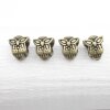 10 Owl Beads, Spacer Beads, Antique Brass