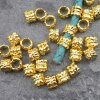 20 Metal Beads, Spacer Beads, Gold