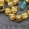 20 Metal Beads, Spacer Beads, Gold