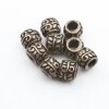 10 Silver Beads, Ornament Beads, Antique Copper