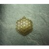 5 Flower of Life Charms Pendants 35 mm, Antique Brass