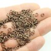 100 Brass open Jump Rings 5*1 mm, Antique Copper