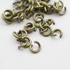 100 Brass open Jump Rings 5*1 mm, Antique Brass