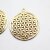 5 Flower of Life Charms Pendants 33 mm Gold