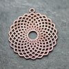 5 Torus Yantra Round Pendants 39 mm. antique copper