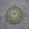 5 Torus Yantra Round Pendants 39 mm. altmessing