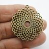 5 Torus Yantra Round Pendants 39 mm. altmessing