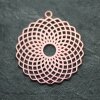 5 Torus Yantra Round Pendants 39 mm. Rose Gold