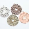 5 Torus Yantra Round Pendants 39 mm. Rose Gold