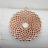 5 Torus Yantra Round Pendants 39 mm. Rose Gold