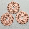 5 Torus Yantra Round Pendants 39 mm. Rose Gold