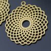 5 Torus Yantra Round Pendants 39 mm. Gold