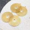 5 Torus Yantra Round Pendants 39 mm. Gold