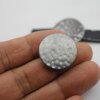 5 Hammered Beads, Circle Slider Beads, Zamak raw