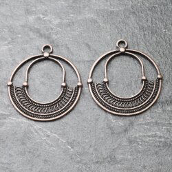 5 Boho Ethno Anhänger Charms, altkupfer