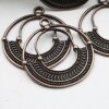 5 Boho Ethno Anhänger Charms, altkupfer