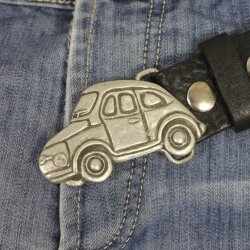 Car Belt Buckle, 8x4 cm, Dark Silver