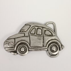 Car Belt Buckle, 8x4 cm, Dark Silver