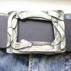 Fantasy square Belt Buckle, 6,4x4,9 cm, Dark Silver