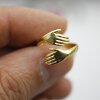 Hugging Ring Hug Hand Stackable  Gold