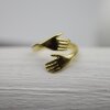 Hugging Ring Hug Hand Stackable  Gold