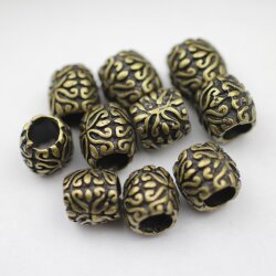 10 Metal Specer Beads, Antique Brass