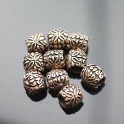 10 Metal Specer Beads, Antique Copper
