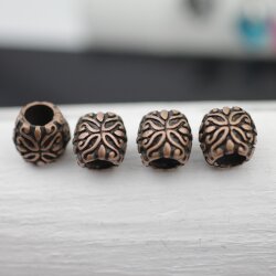 10 Metal Specer Beads, Antique Copper