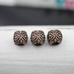 10 Metal Specer Beads, Antique Copper