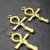 5 Ankh cross Snake Charms Pendant, Gold