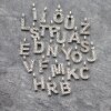 Süße Buchstaben Anhänger Charms mit Kristallen, Altsilber C