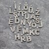 Süße Buchstaben Anhänger Charms mit Kristallen, Altsilber G