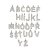 Letter Charms, Initial Alphabet Letter Pendant, Cz Letter Charms, Antique Silver V