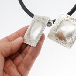 Large Silver Pendant, Zamak Jewelry