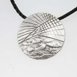 Large Silver Pendant, Zamak Jewelry