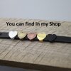 10 Heart slider Beads, Matte Black