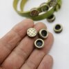 10 Slider Beads, Antique Brass