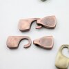 5 sets Leather Bracelet hook clasp, Antique Copper