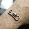 5 Leather Bracelet hook clasp, Antique Copper