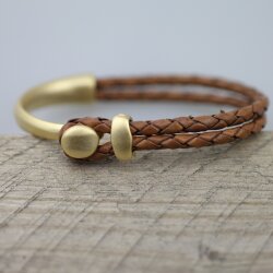 Half Cuff Bracelet Findings, Button Bracelet Clasp, Matte Gold