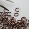 200 Oval Jump Rings 8x6 mm (Ø 1,2 mm) Antique Copper