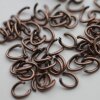 200 Oval Jump Rings 8x6 mm (Ø 1,2 mm) Antique Copper